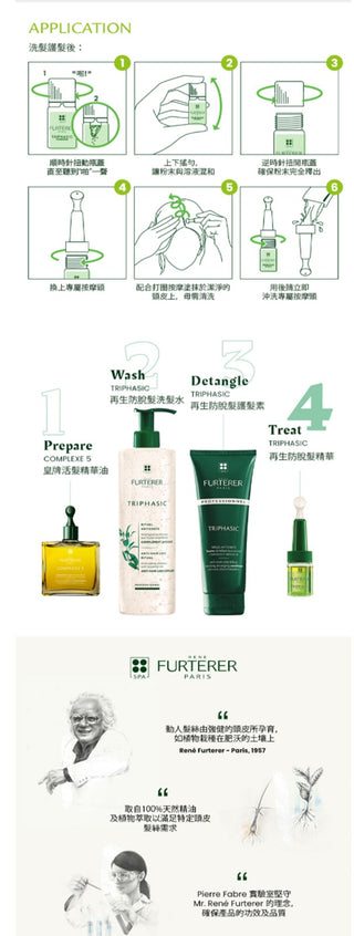 Rene Furterer TRIPHASIC 再生防脫髮精華 (持續性及遺傳性脫髮) 8amp x 5.5ml (平行進口)